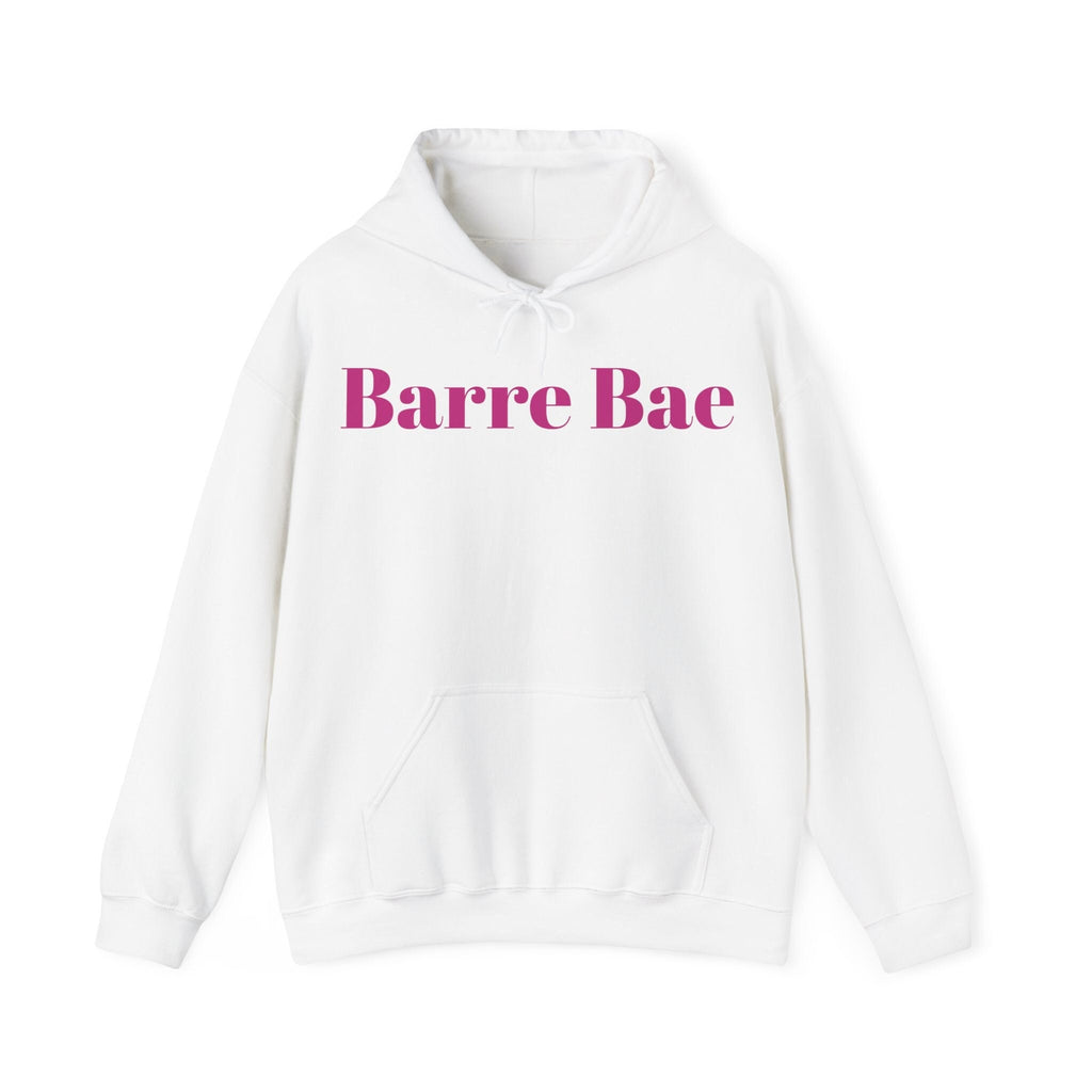 Barre Bae Cotton Hoodie: Hot Pink Lettering, Comfy Sweatshirt