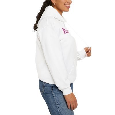 Barre Bae Cotton Hoodie: Hot Pink Lettering, Comfy Sweatshirt