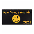 2024 Smiley Face Mouse Pad: 'New Year, Same Me' Desk Mat