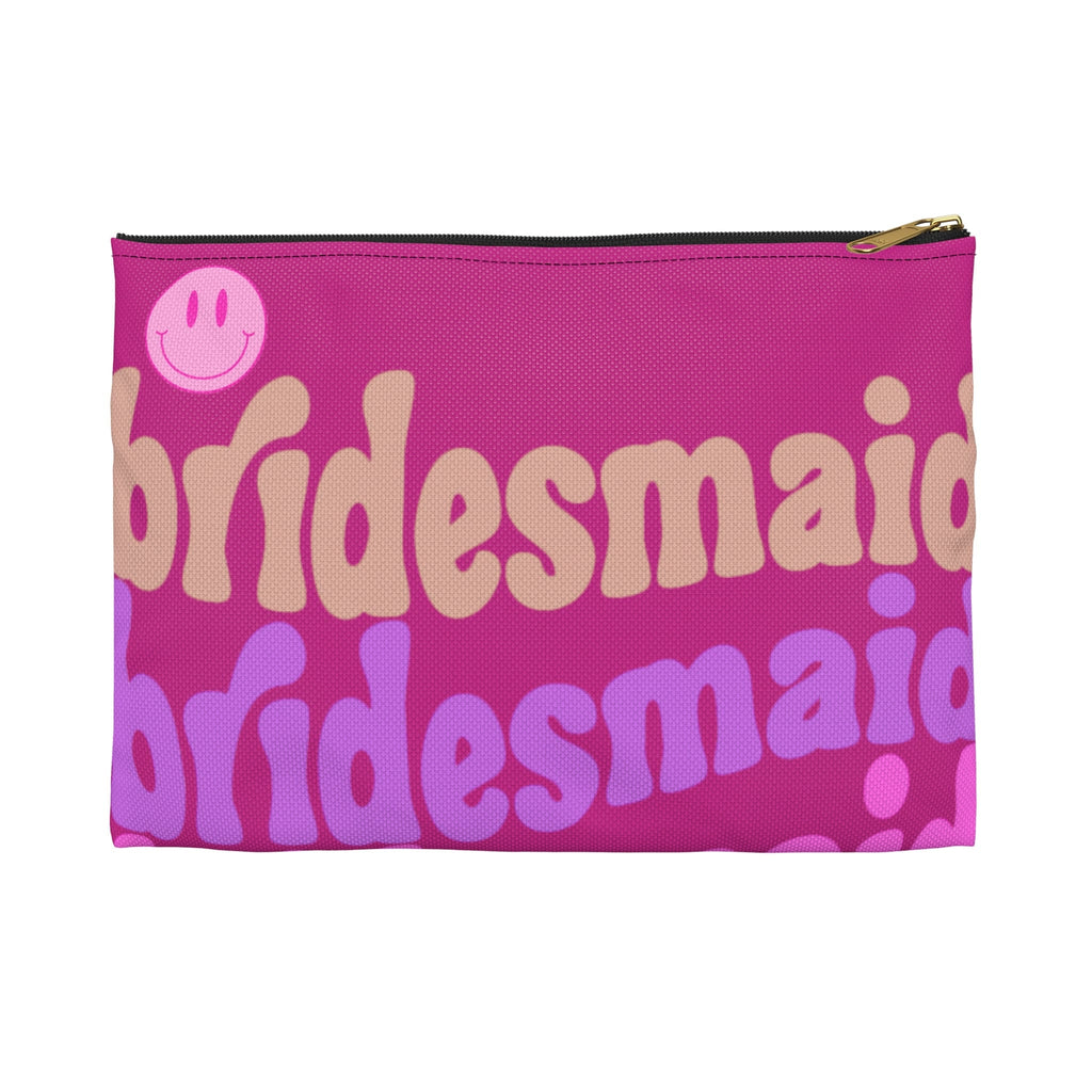 Boho Bridesmaid Smiley Makeup Bag: Bridal Party Gift