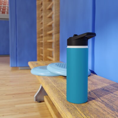 Aries Zodiac Tumbler: Blue Stainless Steel Insulated Water Bottle