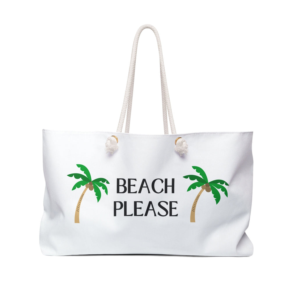 Beach Please Oversized Canvas Tote: Stylish Weekender Travel Bag