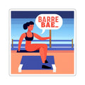 Barre Bae Glossy Sticker: Trendy Barre Girl Logo