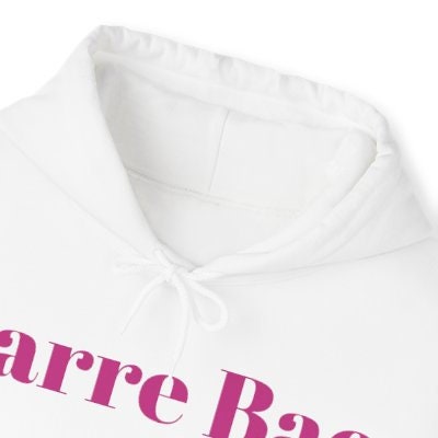 Barre Bae Cotton Hoodie: Hot Pink Lettering, Comfy Sweatshirt